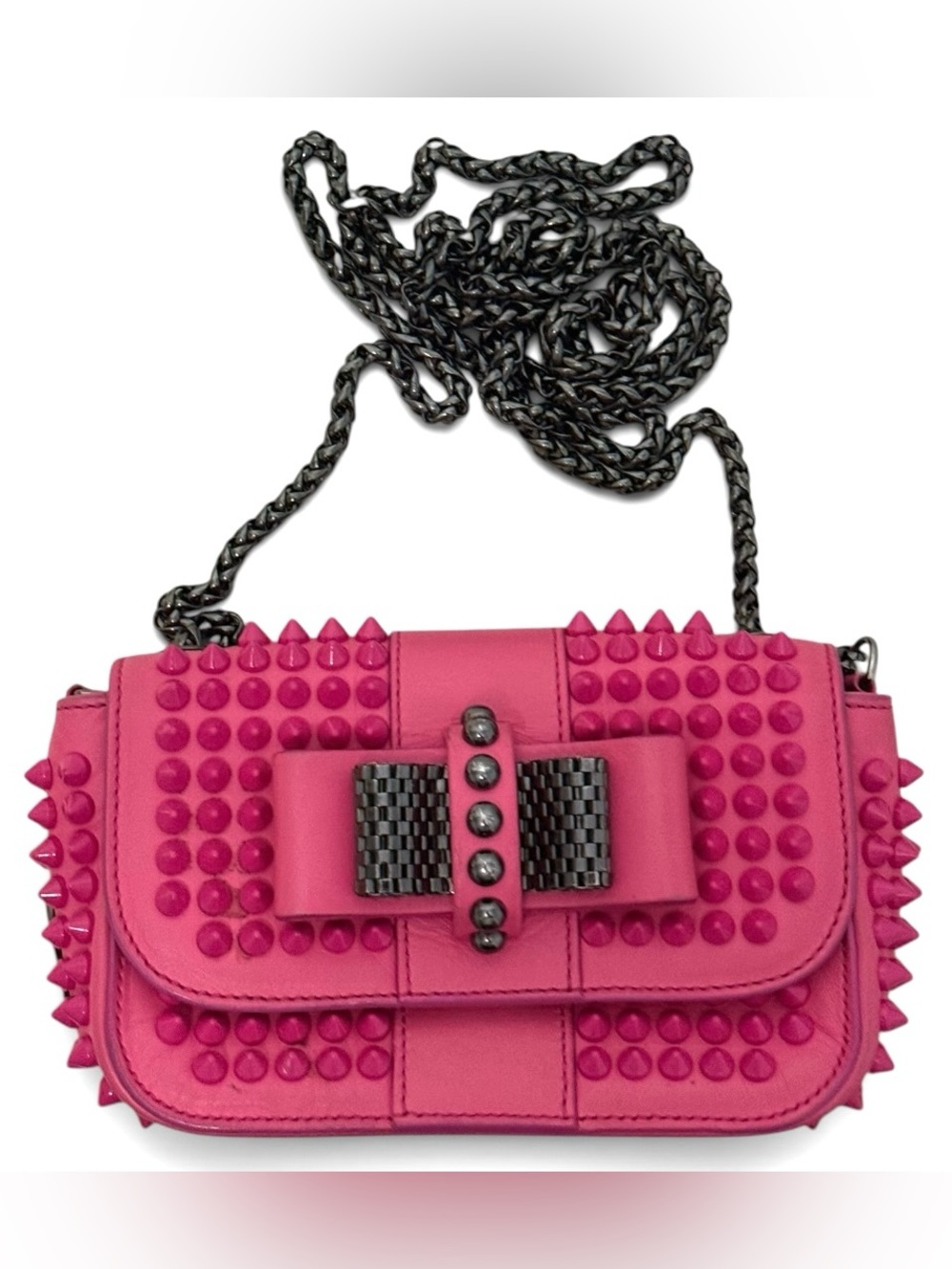 Christian Louboutin Sweet Charity Pink Leather Shoulder Bag